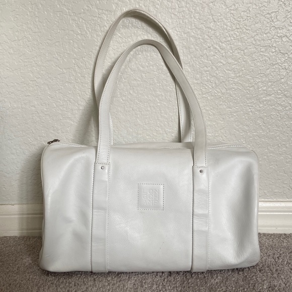 Longchamp Bags Rare Longchamp White Leather Bowling Bag Shoulder